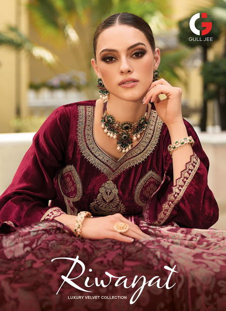 Riwayat By Gull Jee Wedding Wear Embroidery Velvet Salwar Kameez Suppliers In India Catalog