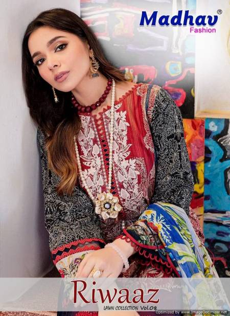 Riwaaz Vol 8 By Madhav Cotton Printed Pakistani Dress Material Wholesale Shop In Surat Catalog