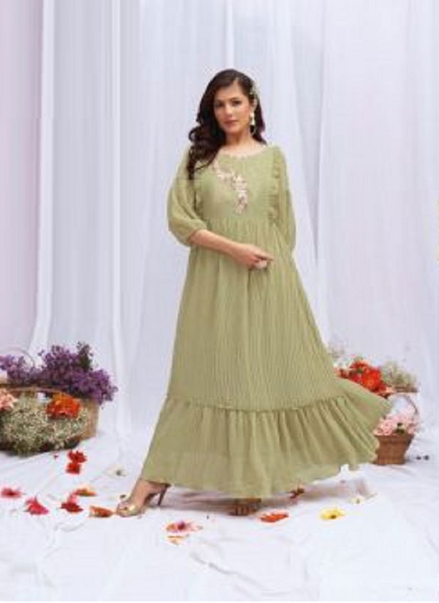 Riya Artery 2 Fancy Wear Wholesale Anarkali Kurtis Collection