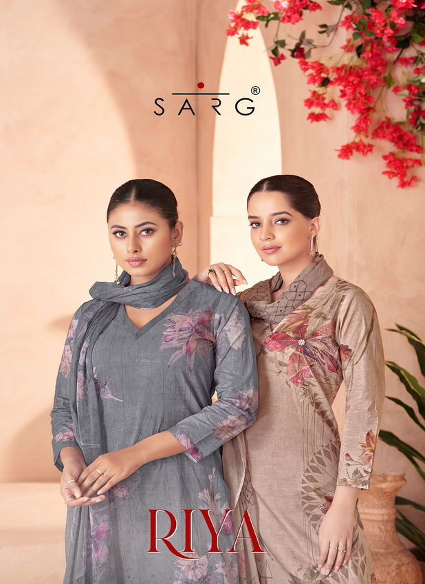 Riya By Sarg Lawn Cotton Digital Printed Dress Material Orders In India