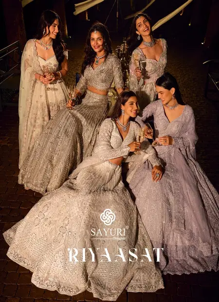 Riyaasat By Sayuri Net Embroidery Wholesale Designer Lehenga Choli In India
