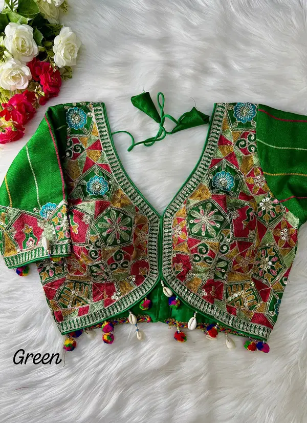 Rk Blouse Dola Silk Embroidery Wedding Wear Blouse Wholesale Online