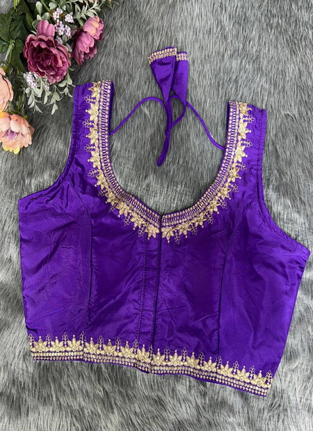 Rk Blouse Embroidery Work Sleeveless Party Wear Blouse Wholesale Market In Surat