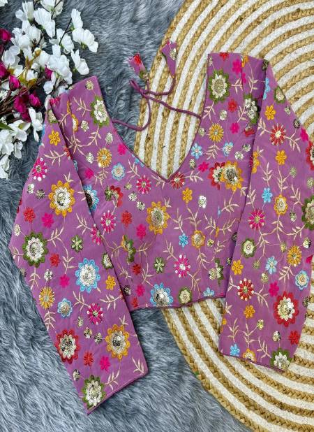 Rk Designer Faux Georgette Multi Embroidery Blouse Wholesalers In Delhi
