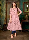 Rnx Maggi Festive Wear Handloom Cotton Printed Anarkali Long Kurti Collection