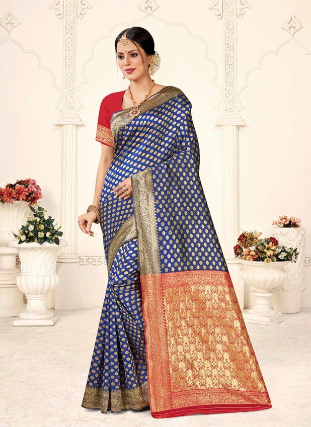 Roger By Ronisha Banarasi Silk Designer Wholesale Saree in India
