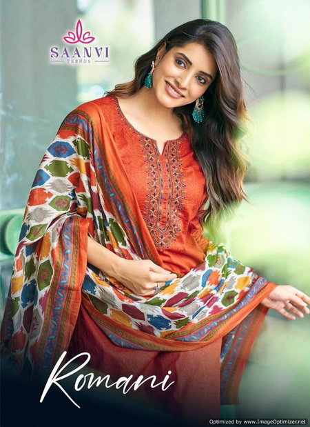 Romani By Saanvi Cambric Cotton Printed Dress Material Wholesale Shop In Surat