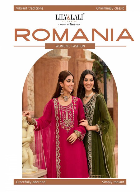 Romania By Lily And Lali Silk Wholesale Kurti With Bottom Dupatta Suppliers In Mumbai