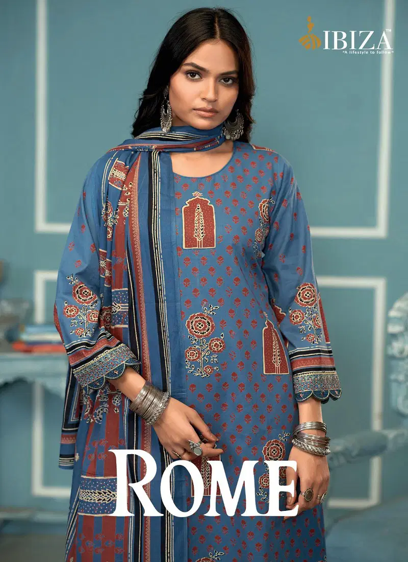 Rome By Ibiza Camric Cotton Digital Printed Salwar Kameez Suppliers In India Catalog