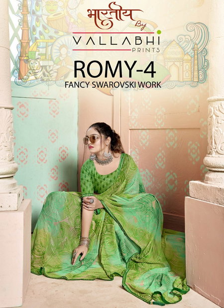 Romy 4 By Vallabhi Printed Georgette Daily Wear Sarees Wholesale Shop  In Surat
