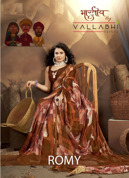 Romy By Vallabhi Georgette Designer Printed Sarees Wholesale Price In Surat