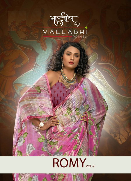 Romy Vol 2 By Vallabhi Georgette Designer Printed Sarees Wholesale Price In Surat
