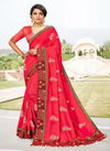 Ronisha Malhar Festive Wear Embroidery Vichitra Silk Stylish Saree Collection