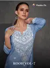 Rooh Vol 7 Vamika NX Fancy Rayon Lakhnawi Designer Kurti With Bottom Wholesale Online

