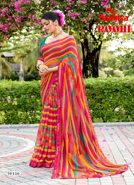 Roohi By Saumya Daily Wear Georgette Printed Sarees Wholesale Online Catalog