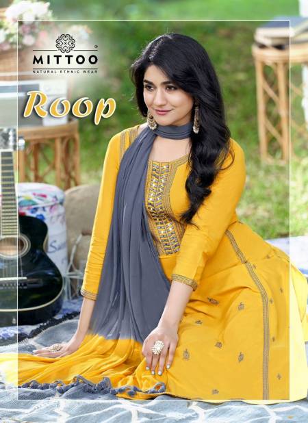 Roop By Mittoo Rayon Embroidery Kurti With Bottom Dupatta Wholesale Clothing Suppliers In India Catalog