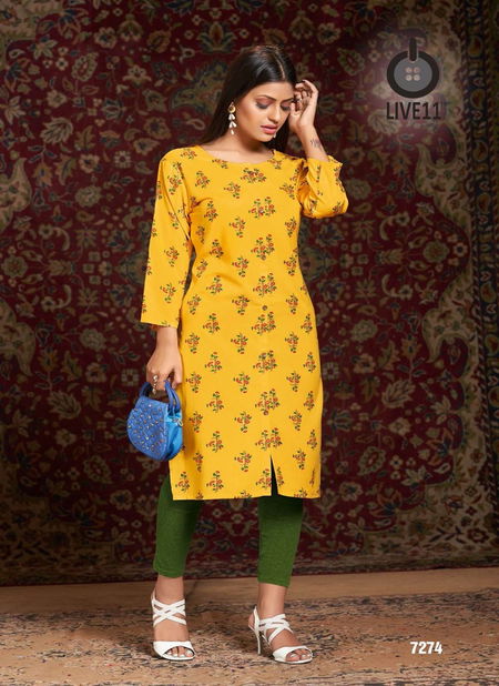 Rose 12 Latest Printed Regular Wear Rayon Designer Kurtis Collection
 Catalog