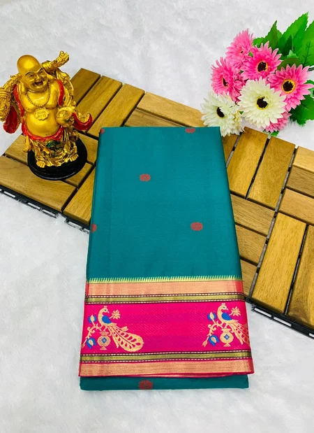 Rose 2 Paithani By Psw Cotton Silk Designer Sarees Wholesale Shop In Surat