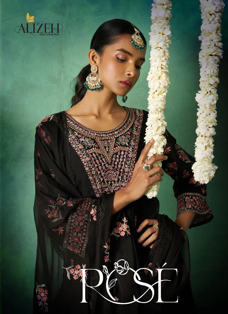 Rose By Alizeh Pure Organza Designer Salwar Suits Wholesale Price In Surat