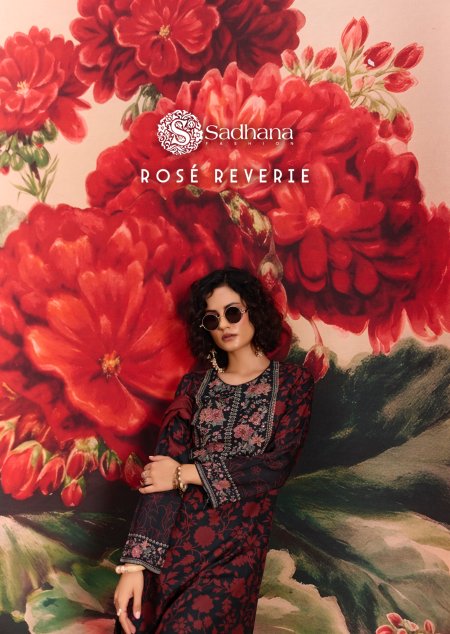 Rose Reverie By Sadhana Viscos Pashmina Dress Material
