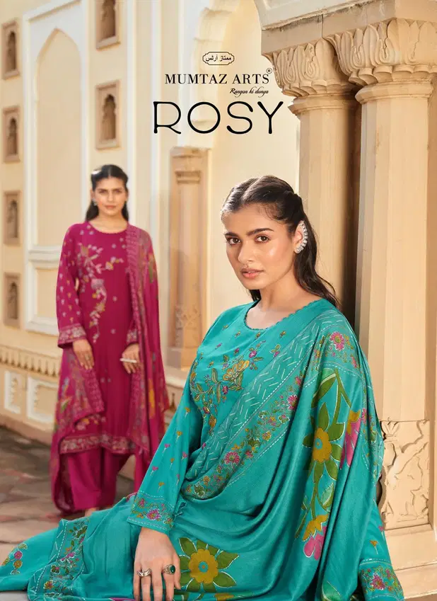 Rosy By Mumtaz Pashmina Printed Dress Material Orders In India