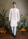 Royal Drape 1 by Shubhvastra Viscose Silk Mens Kurta With Koti Orders In India