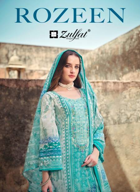 Rozeen By Zulfat Pakistani Printed Pure Cotton Dress Material Wholesale Shop In Surat Catalog