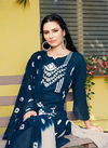 Rt Lucknowi Heavy Embroidery Kurti with Pant and Dupatta Ready Made Collection
