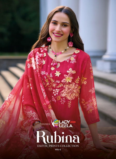 Rubina Vol 2 By Lady Leela Handwork Organza Designer Readymade Suits Wholesalers In Delhi Catalog