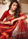 RUCHI BAHAAR Chiffon Satin Border Less Designer Daily Wear Printed Sarees Collections