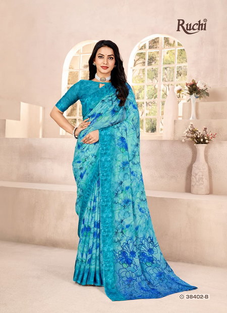 Cherry Vol 41 By Ruchi Chiffon With Sartin Weaved Border Fancy Saree Wholesale In India