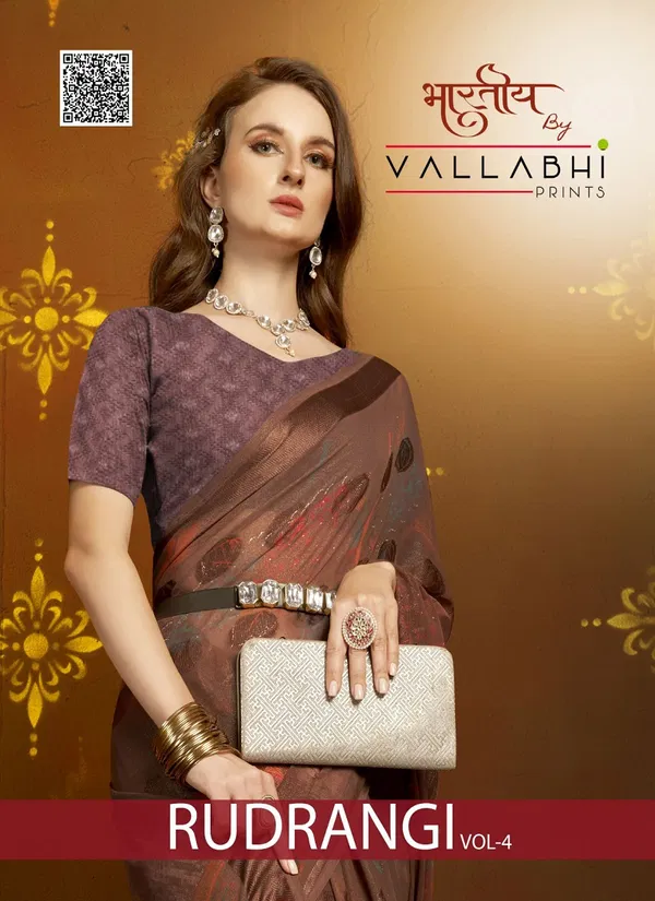 Rudrangi Vol 4 By Vallabhi Shimmer Printed Sarees Suppliers In India