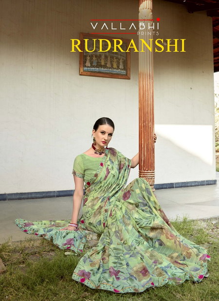 Rudranshi By Vallabhi Daily Wear Georgette Sarees Wholesale Price In Surat