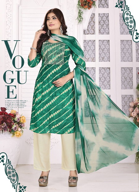 Ruhana Vol 2 By Fashion Talk Rayon Procaine Printed Kurti With Bottom Dupatta Wholesale Online
