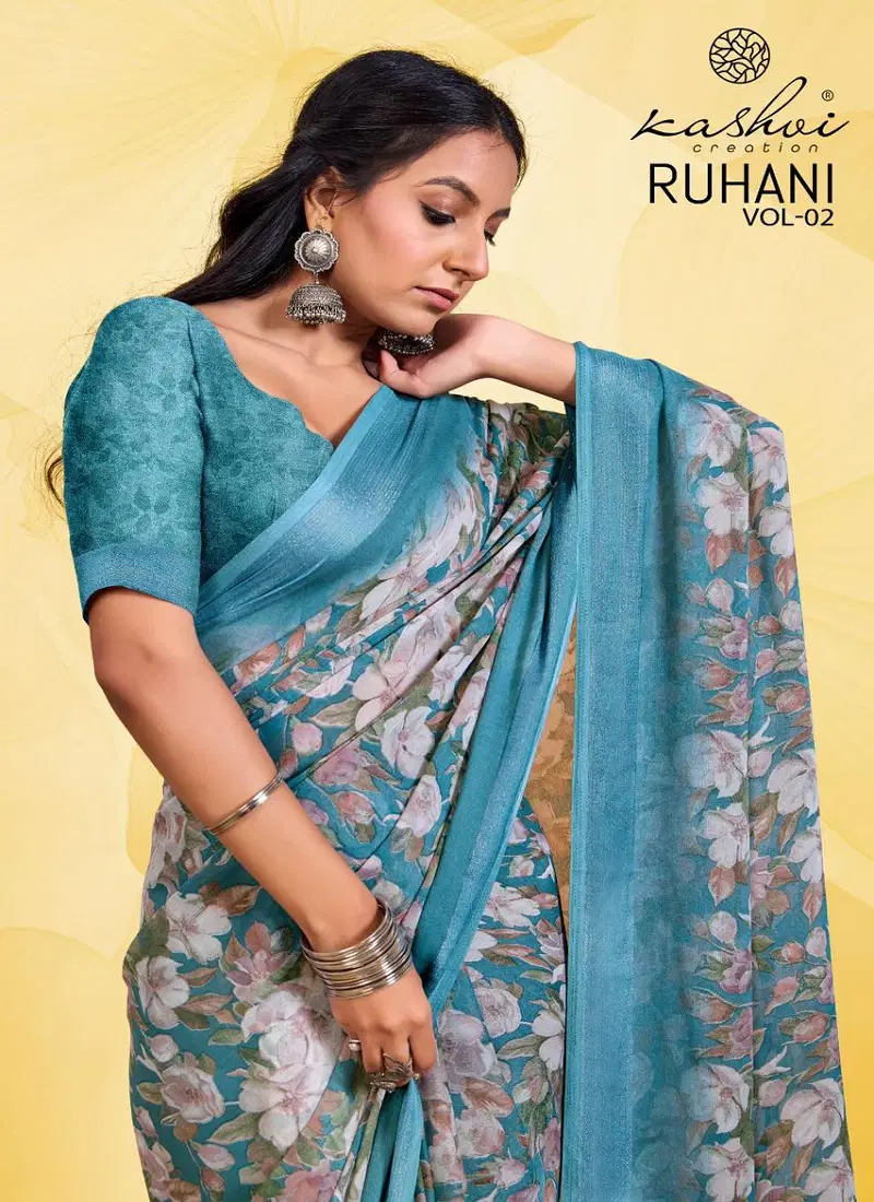 Ruhani Vol 2 By Kashvi Daily Wear Sarees Wholesale Market In Surat Catalog