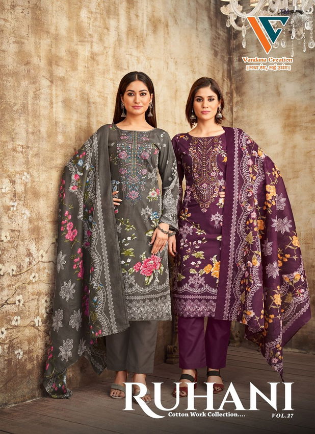 Ruhani Vol 27 By Vandana C Cotton Printed Dress Material Exporters In India