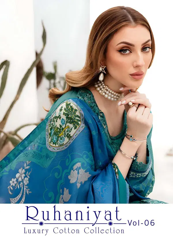 Ruhaniyat Vol 6 Karachi Cotton Dress Material Wholesale Price In Surat
