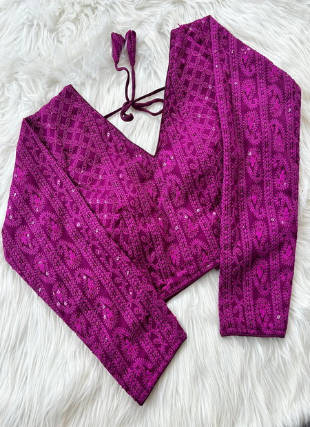 Ruhi 111 Chikankari Full Sleeve Blouse Wholesale Price In Surat
