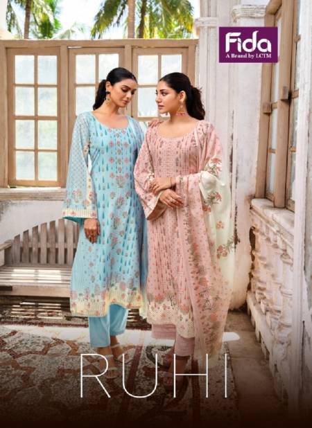 Ruhi By Fida Digital Printed Karachi Cotton Dress Material Wholesale Market In Surat Catalog