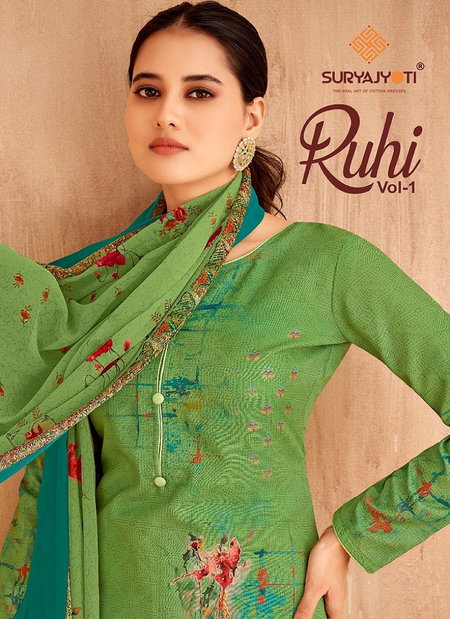 Ruhi Vol 1 By Suryajyoti Digital Printed Flex Cotton Dress Material Wholesale Price In Surat