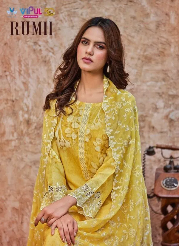 Rumii By Vipul Muslin Embroidery Salwar Kameez Suppliers In India