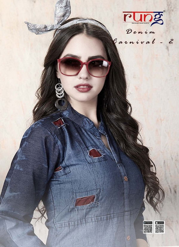 RUNG DENIM CARNIVAL VOL-2 Latest Designer Fancy Festive Wear Heavy Denim Kurtis Collection