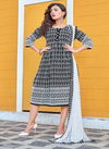Rung Maharani Regular Wear Printed Rayon Designer Kurti With Dupatta Collection