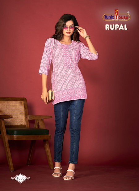 Rupal By Tunic House Viscose Rayon Chikankari Kurta Wholesale Shop In Surat