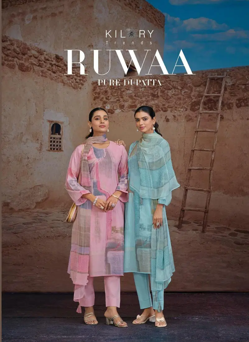 Ruwaa By Kilory Lawn Cotton Digital Printed Salwar Kameez Orders In India Catalog