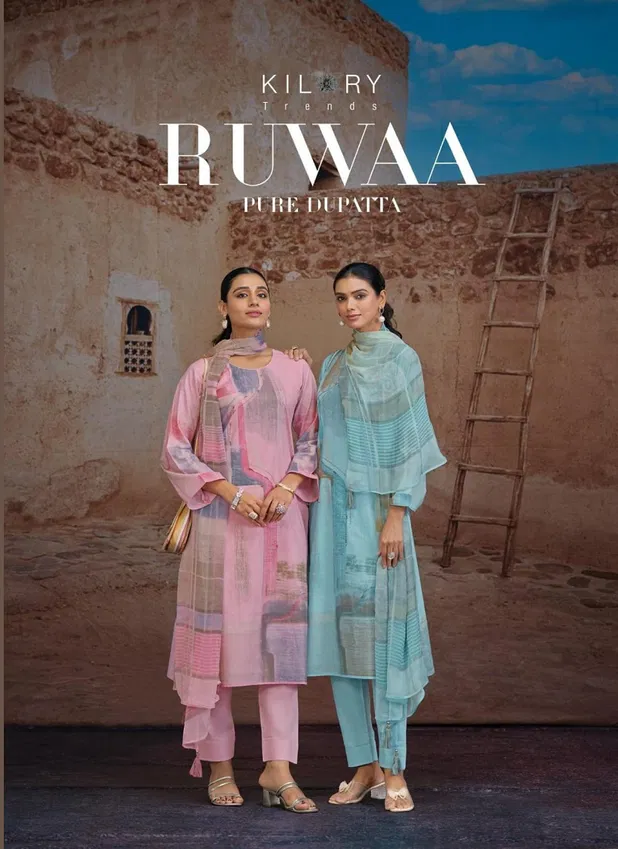 Ruwaa By Kilory Lawn Cotton Digital Printed Salwar Kameez Orders In India