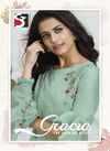 S3 Forever Gracia Fancy Designer Neck Paten Festive Wear Embroidery Work Kurtis Collection

