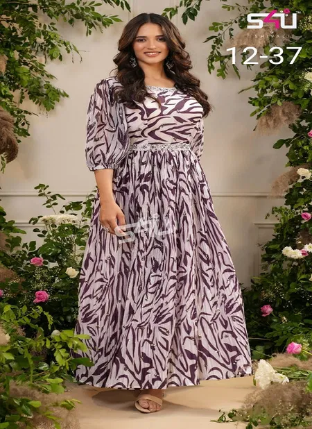 S4u 12-37 Fancy Decent Look Party wear Long Designer Kurti Catalog Catalog