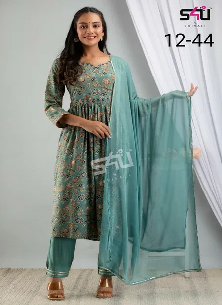 S4u 12-44 Fancy Attractive Look Designer Kurti Bottom With Dupatta Catalog Catalog