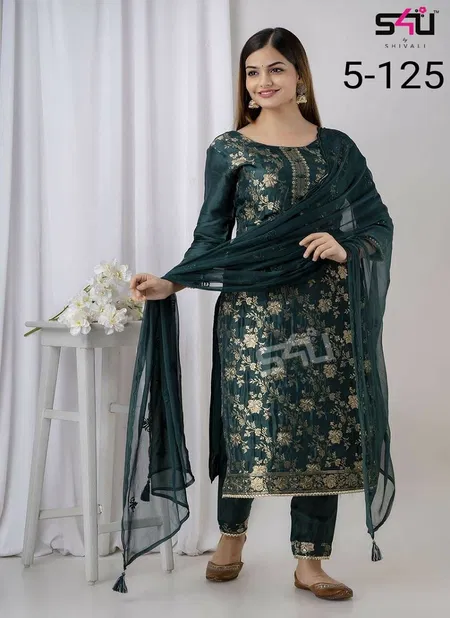 
S4u 5-125 Silk Designer Kurti Bottom With Dupatta Catalog Catalog